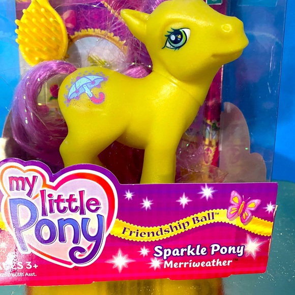 MY LITTLE PONY G3 NWT VTG 2003 FRIENDSHIP BALL SPARKLE PONY MERRIWEATHER HASBRO - Picture 3 of 16